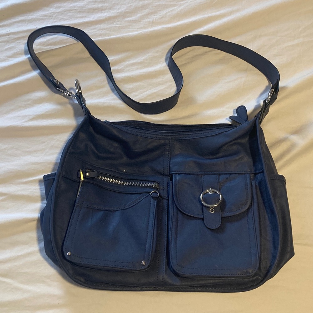 Blue Rossetti Cross-Body Shoulder Bag